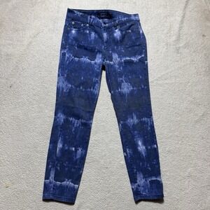 Lauren Ralph Lauren Jeans Womens 2 Blue Denim Acid Wash Tie Dye Mid Rise 28x25.5